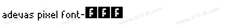 adevas pixel font字体转换